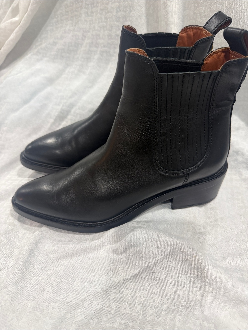 Coach Black Leather Chelsea Ankle Boots